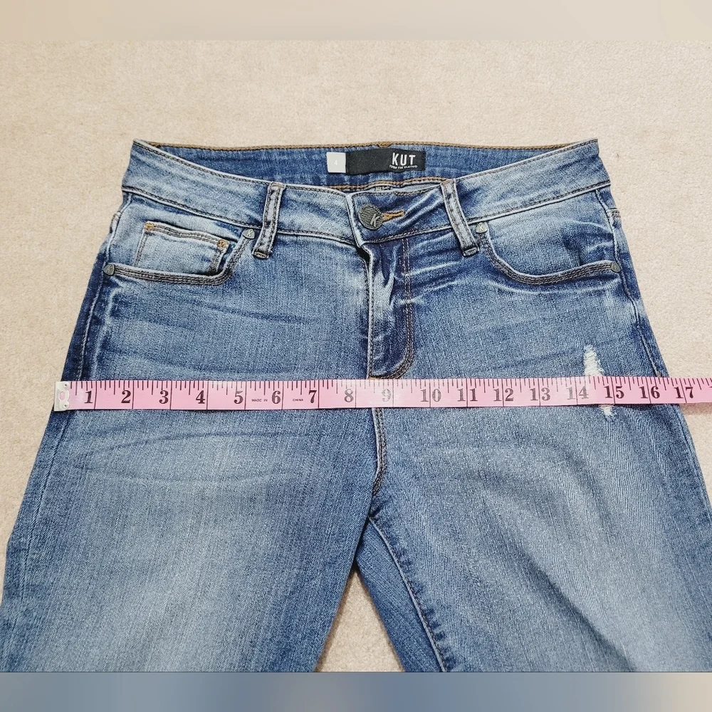 KUT From the Kloth Kurvy Diana Crop Skinny Jeans Women’s Size 4 Stretch Denim - Picture 8 of 14